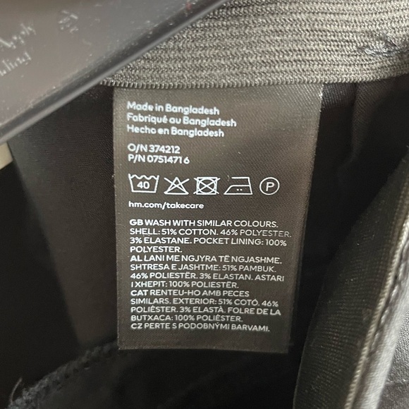 H&M Black Clasic Pants Business Casual Style Size 14 - Picture 13 of 15